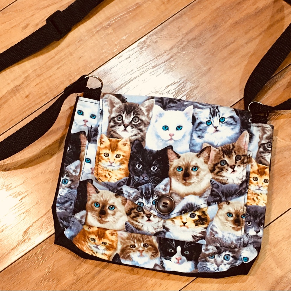 Cat Kitten Animal Print Bag Purse Small